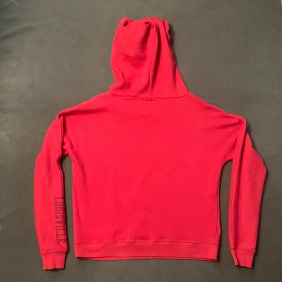 Louisville Cardinals Adult Red Pullover Hoodie Colosseum Size XL - Picture 3 of 10